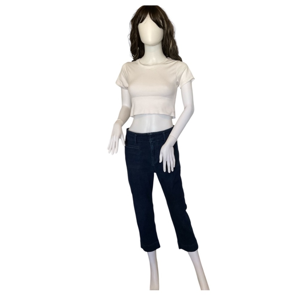 LOFT High-Waist Straight Leg Cropped Jeans